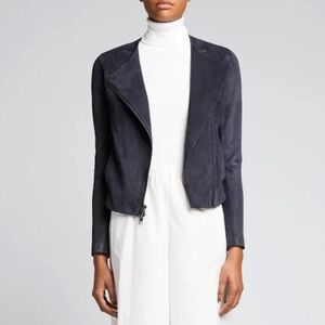 Vince Navy Suede Jacket Coat Small